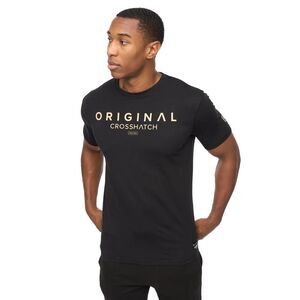 Crosshatch Mens Jamals T-Shirt / Black